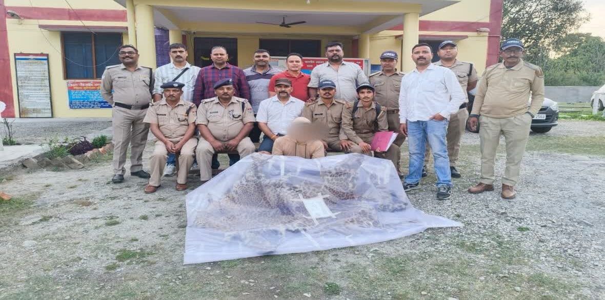 चंपावत: एसओजी-वन विभाग की संयुक्त कार्रवाई, गुलदार की खाल के साथ तस्कर गिरफ्तार