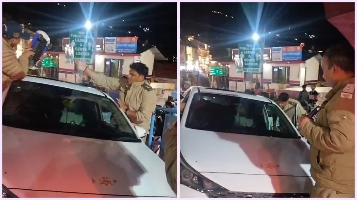 मसूरी में ‘ऑपरेशन प्रहार’ का असर: फर्जी वीआईपी कार सीज, हूटर-फ्लैशलाइट हटाई
